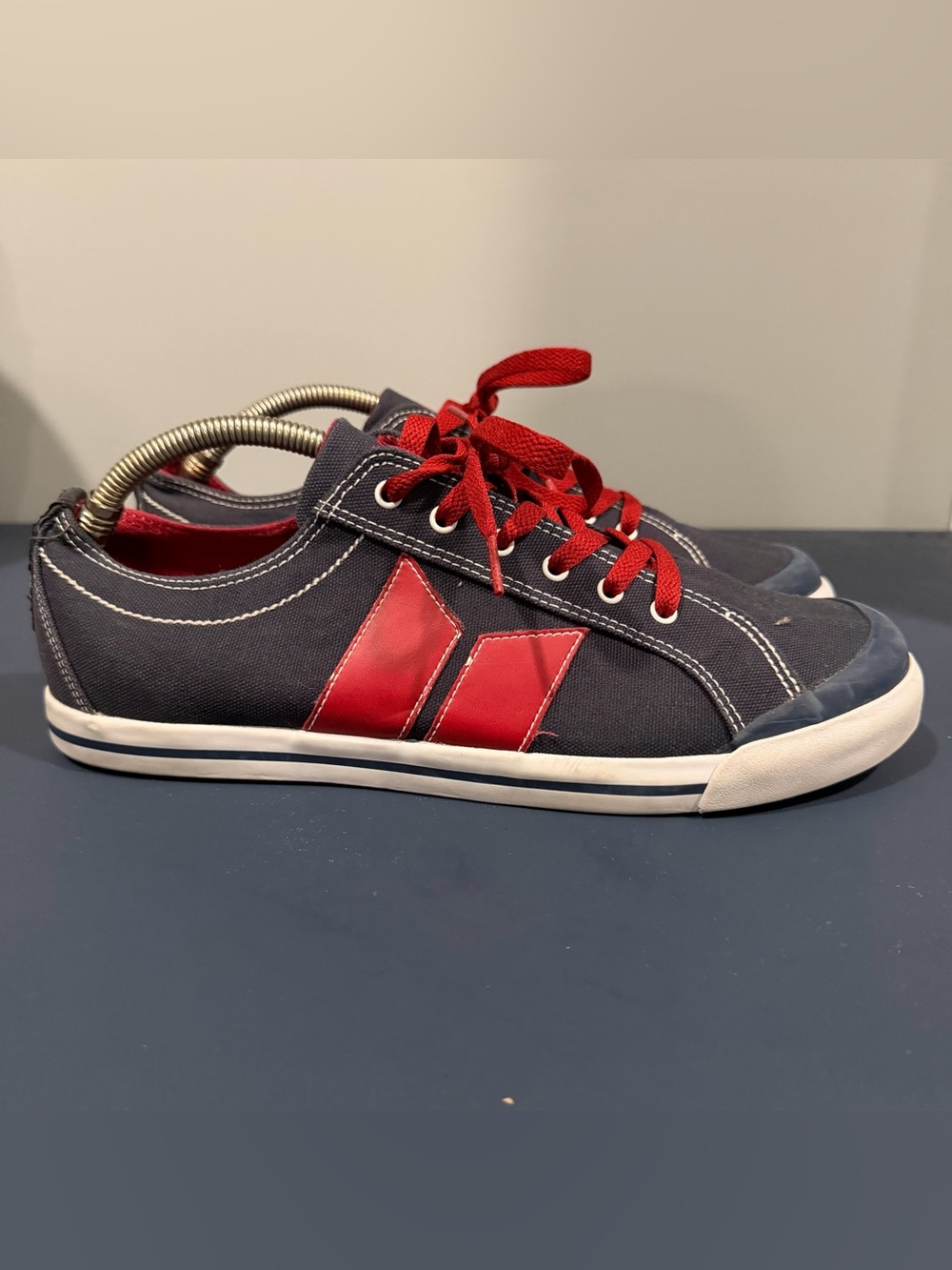 Macbeth Eliot Vegan Canvas Sneakers Navy Red Men’s Size 11 Blink 182 Tom DeLonge